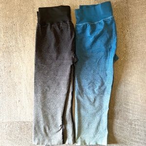 Brooks Ombré Streaker Capri Leggings Bundle M